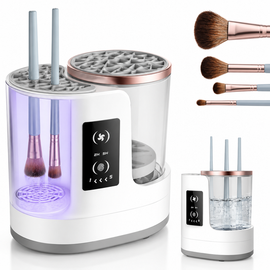 LEVARIA™ 2-in-1 Automatic Brush Cleaner | Washes, Dries, and Sanitizes in Minutes