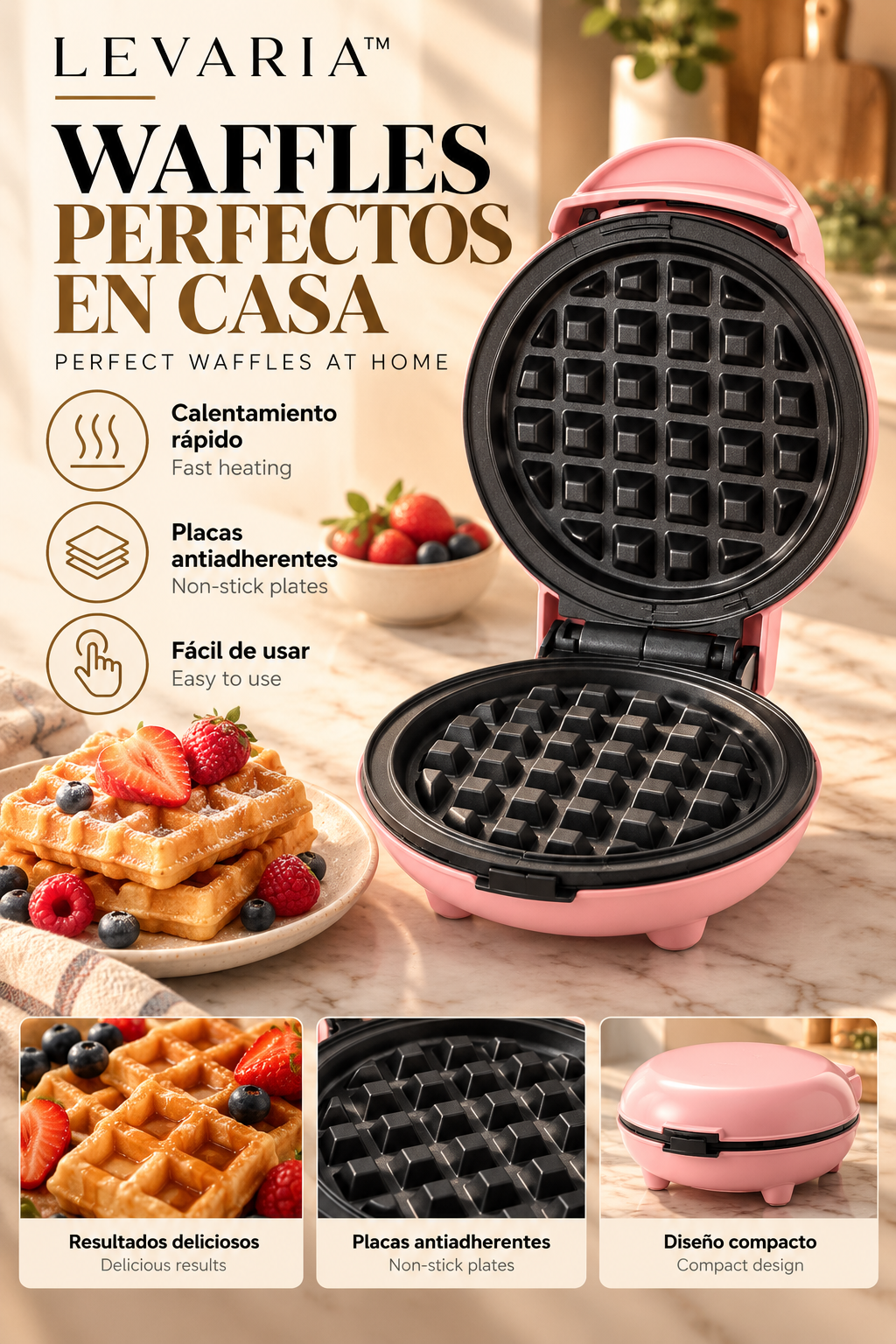 Mini Waffle Machine Home Bread Maker Pancake Maker Baking Cake Sandwich Breakfast Machine