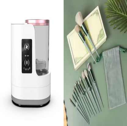 LEVARIA™ Limpiador Automático de Brochas 2 en 1 | Lava, Seca y Desinfecta en Minutos