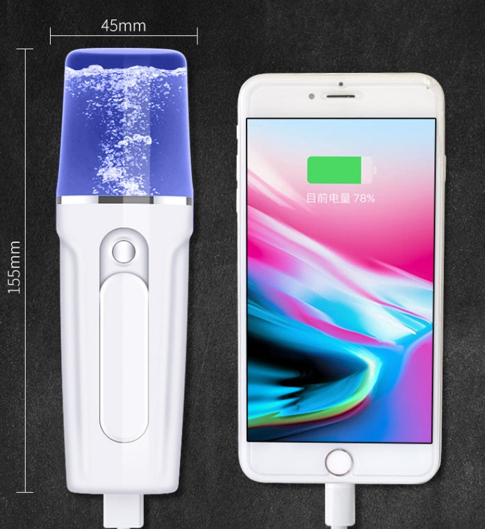 LEVARIA™ Nano Mist Facial Portátil 2 en 1 — Hidratación Instantánea + Power Bank