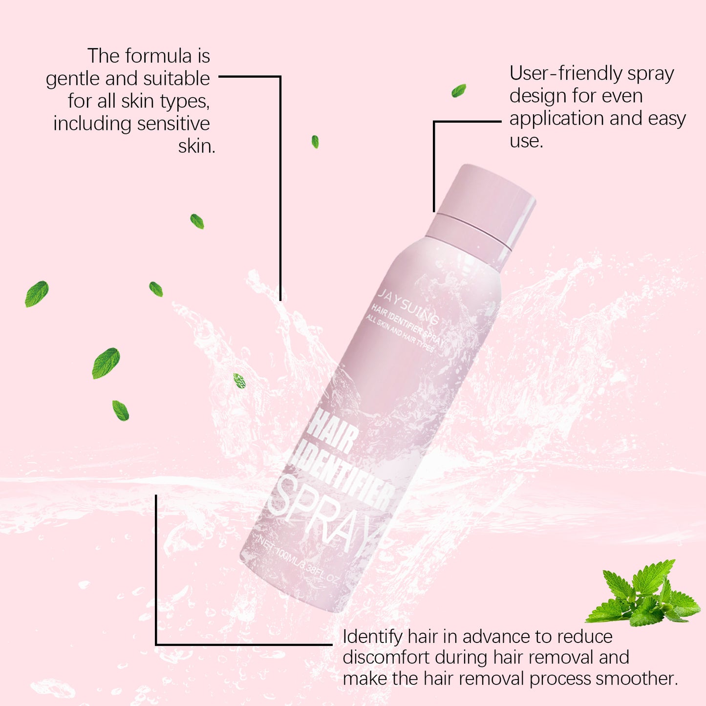 Hair Identifier Spray LEVARIA™ SilkSkin Hair Eraser – Facial Hair Removal Spray