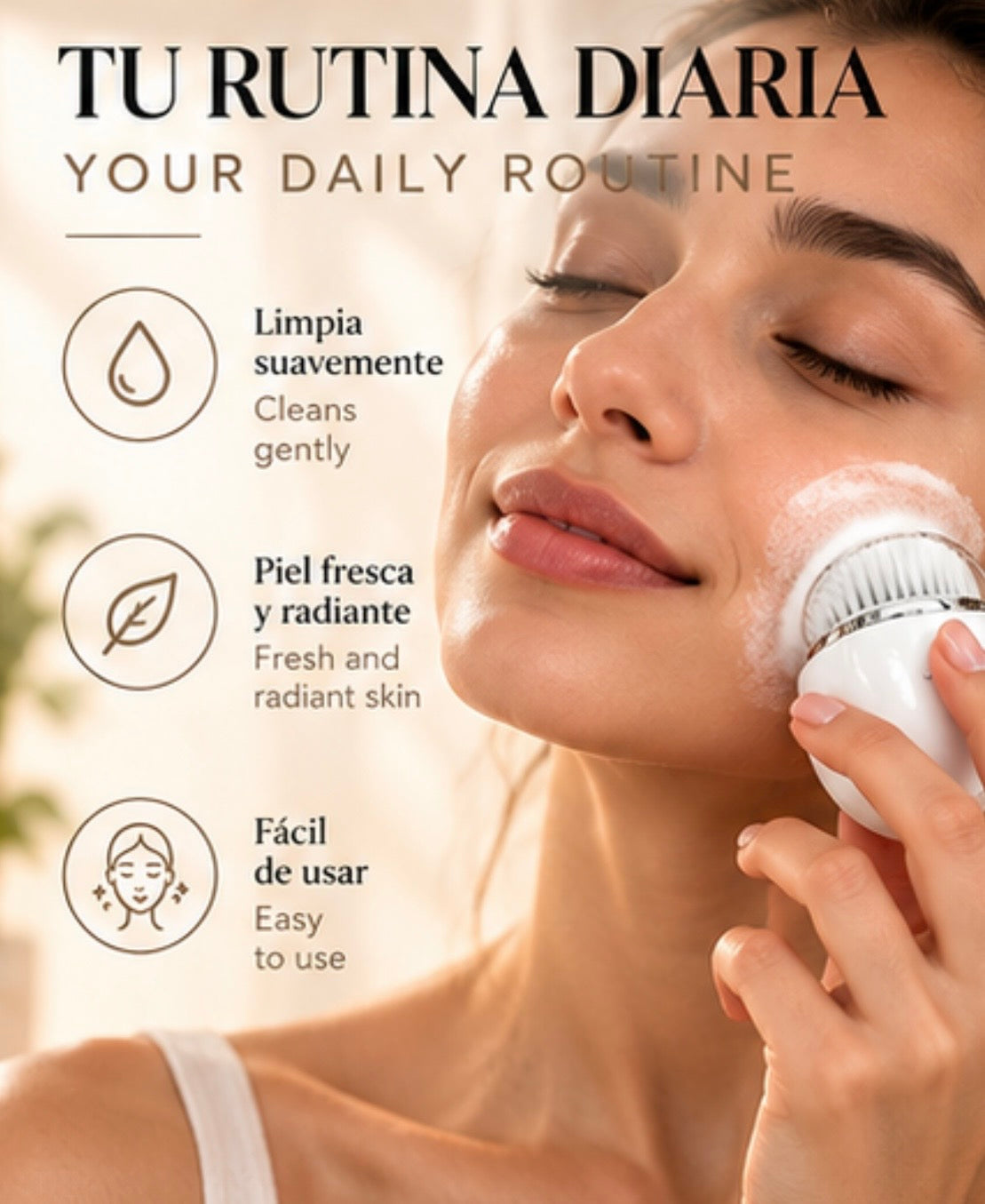 Ultrasonic electric face washer