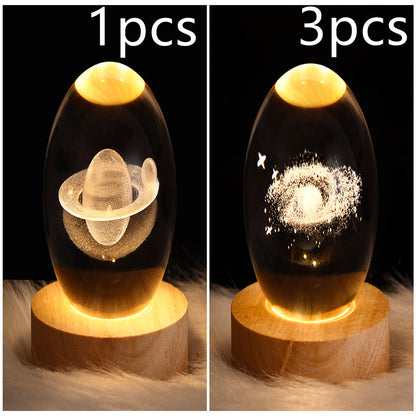 LEVARIA™ CrystalGlow Lamp – 3D Crystal Night Light