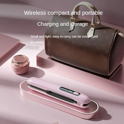 LEVARIA™ SilkWave Air Styler – Wireless Hair Straightener & Curler