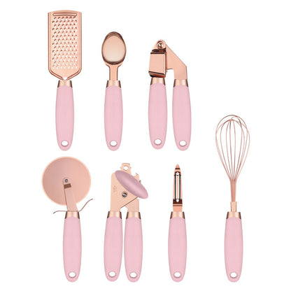 LEVARIA™ RoseGold Kitchen Luxe Set – 7PC Stainless Steel Utensils