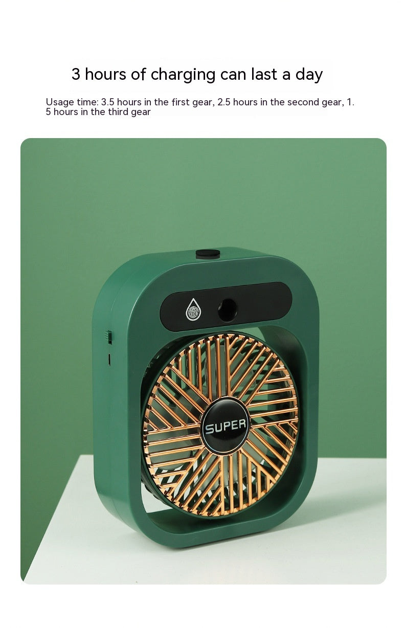 LEVARIA™ Mini Portable USB Air Conditioner | Fan with Spray + 3 Speeds