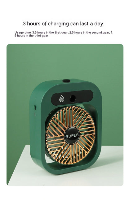 LEVARIA™ Mini Portable USB Air Conditioner | Fan with Spray + 3 Speeds