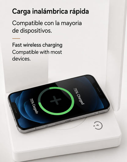 LEVARIA™ 3-in-1 Floating LED Lamp with Wireless Charging | Light, Decorate and Charge your Smartphone