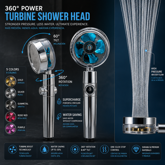 LEVARIA™ HydroBoost Shower – Pressurized Water Saving Shower Head