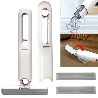 LEVARIA™ QuickSpin Clean Mop – Self-Wringing Mini Mop