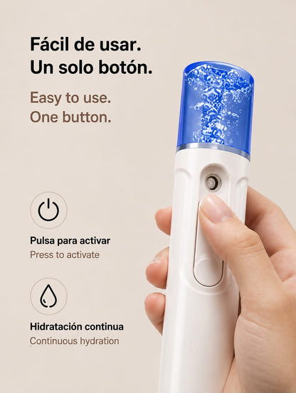LEVARIA™ 2-in-1 Portable Nano Mist Facial Steamer — Instant Hydration + Power Bank