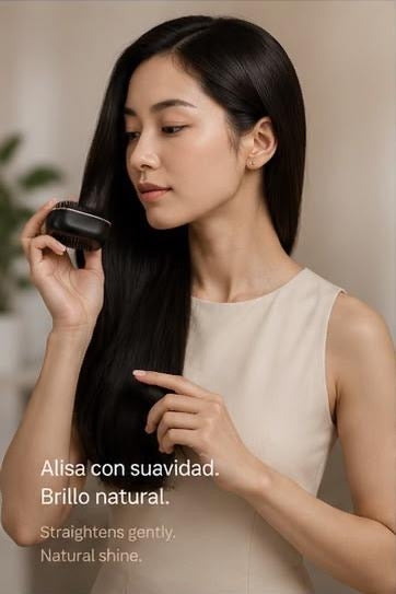 LEVARIA™ Cordless Hair Straightening Brush with Rechargeable Battery – Anti-Frizz, Fast Heating, and 3 Temperature Levels