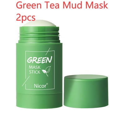 LEVARIA™ GlowClay Duo Mask – Green Tea & Eggplant Acne Treatment