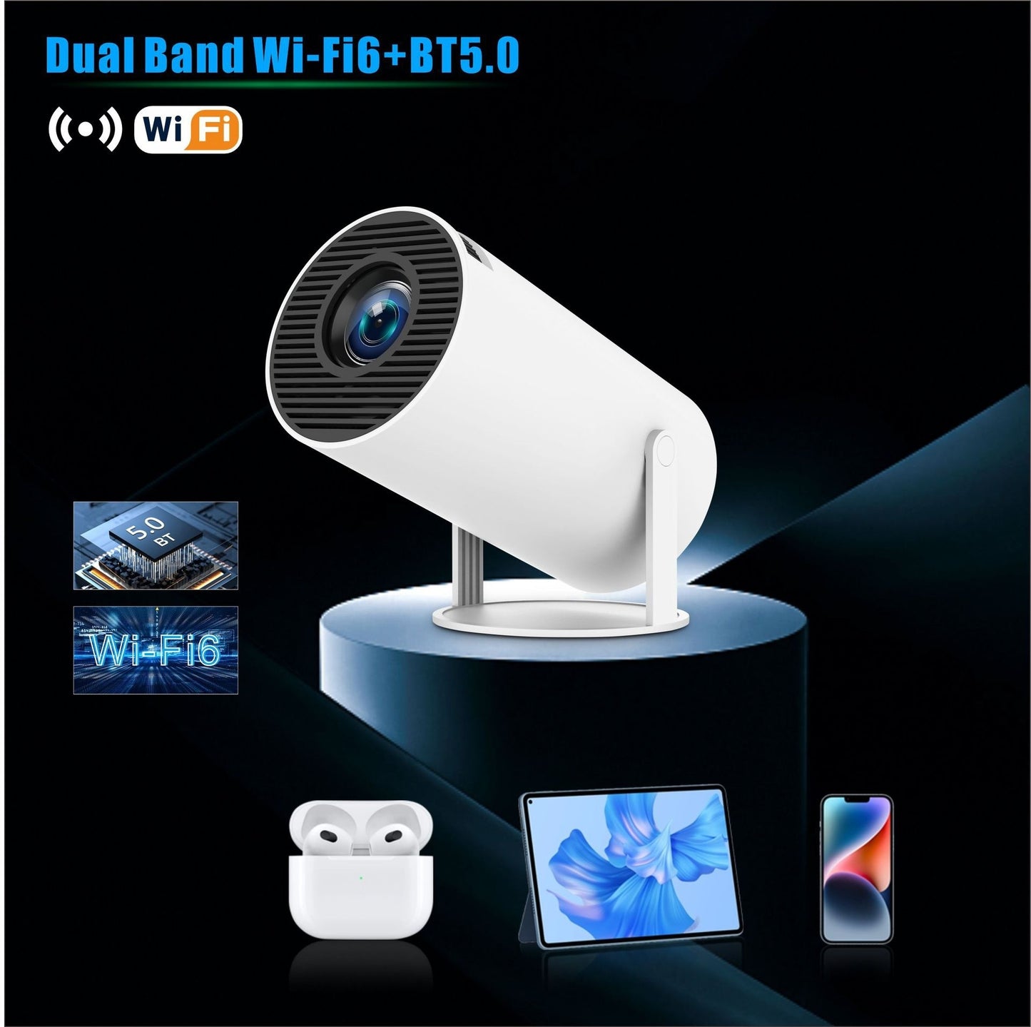 HY300 LEVARIA™ CinemaBeam Pro – Smart Mini Projector HD