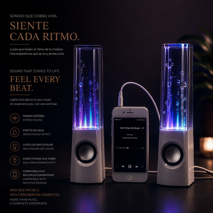LEVARIA™ AquaBeat Speakers – RGB Water Rhythm Sound System