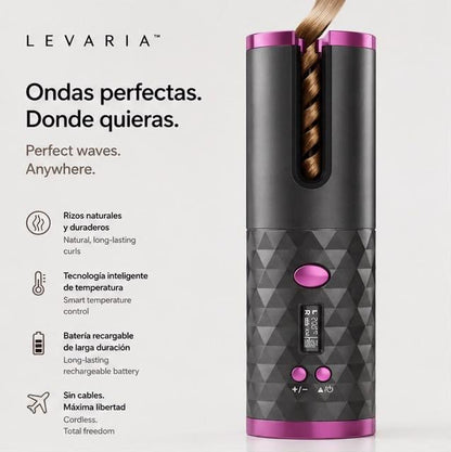 LEVARIA™ Rizador Automático Inalámbrico — Rizos Perfectos en Minutos Sin Esfuerzo