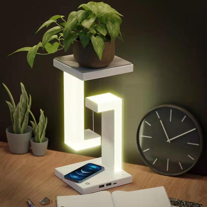 LEVARIA™ 3-in-1 Floating LED Lamp with Wireless Charging | Light, Decorate and Charge your Smartphone