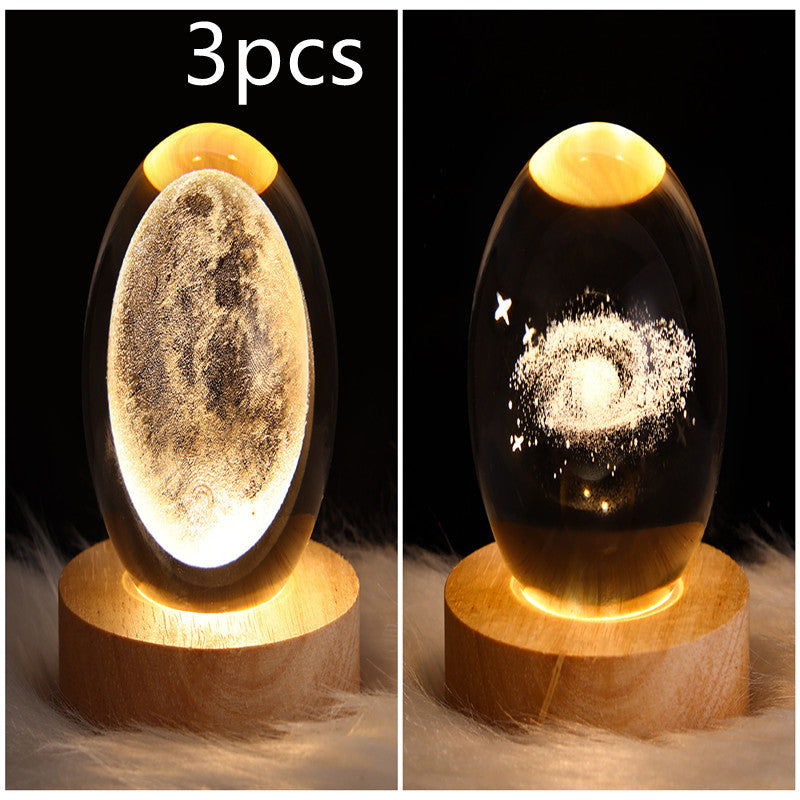 LEVARIA™ CrystalGlow Lamp – 3D Crystal Night Light