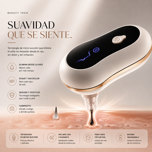 LEVARIA™ Pore cleanser, painlessly and irritation-free, suctions out facial impurities.