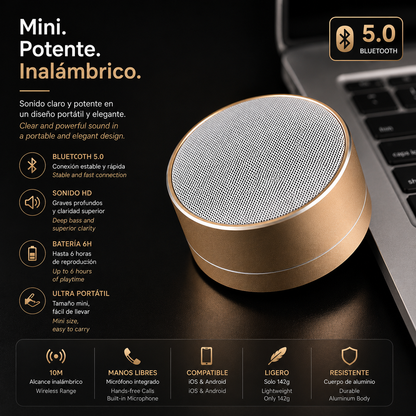 Mini Altavoz Inalámbrico Bluetooth