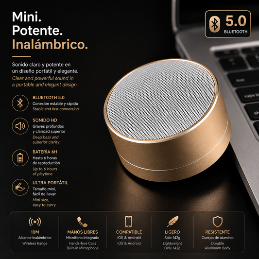 LEVARIA™ MiniPulse Speaker – Portable Bluetooth Speaker