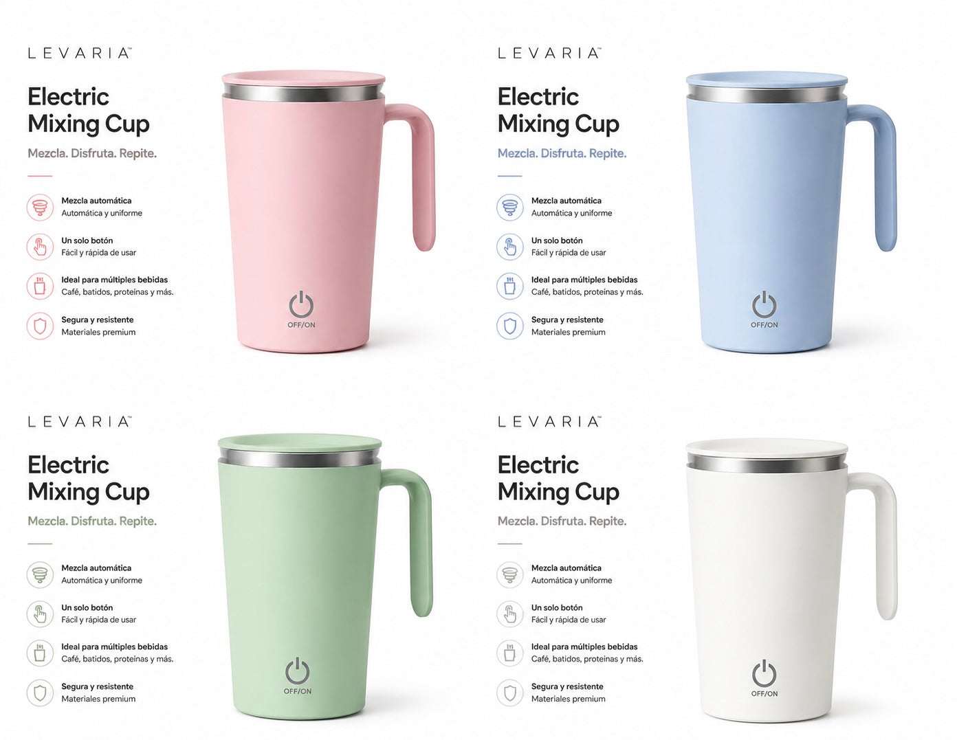 LEVARIA™ Magnetic Stirring Mug, Portable, Ideal for Coffee and Smoothies
