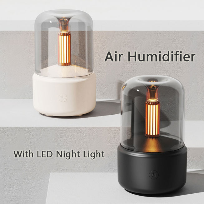 LEVARIA™ Difusor Aromático Efecto Vela | Humidificador con Luz Relajante y Aromaterapia