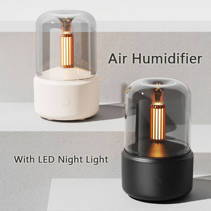 LEVARIA™ Difusor Aromático Efecto Vela | Humidificador con Luz Relajante y Aromaterapia