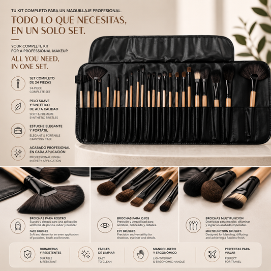 LEVARIA™ Professional Makeup Brush Set — Perfect Studio-Like Finish