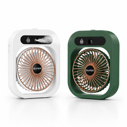 LEVARIA™ Mini Portable USB Air Conditioner | Fan with Spray + 3 Speeds