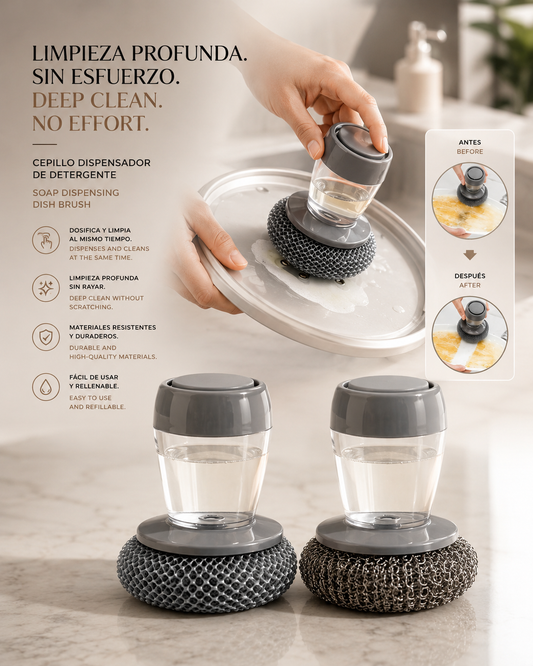 LEVARIA™ Cepillo de Limpieza Multifuncional — Elimina Grasa y Suciedad Sin Esfuerzo
