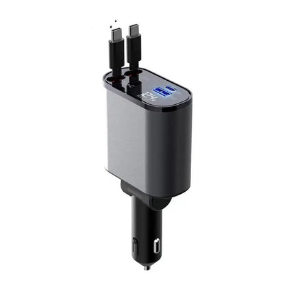 LEVARIA™ VoltDrive Pro – Ultra Fast Retractable Car Charger