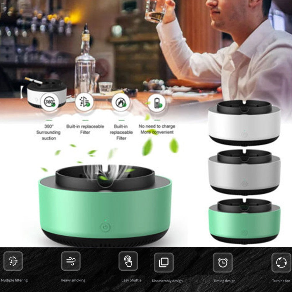 LEVARIA™ PureAir Ashtray – Smart Smoke Purifier Ashtray