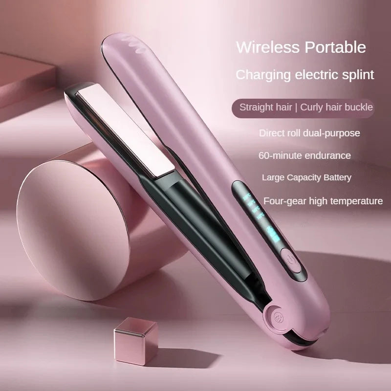 LEVARIA™ SilkWave Air Styler – Wireless Hair Straightener & Curler