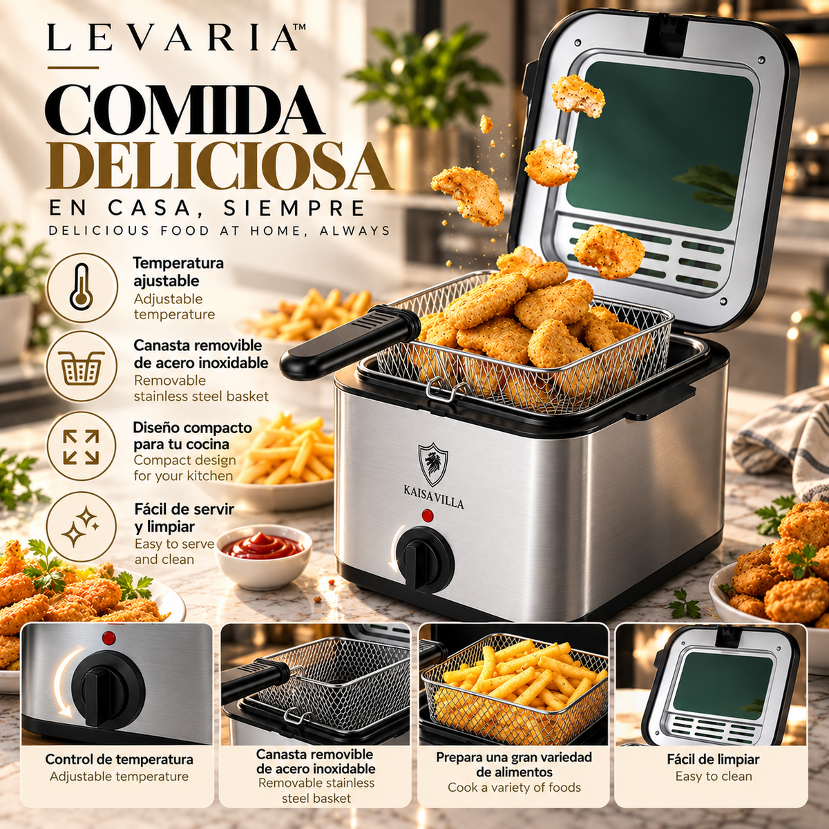 Visual Multifunctional Electric Air Fryer Skewer French Fries Machine