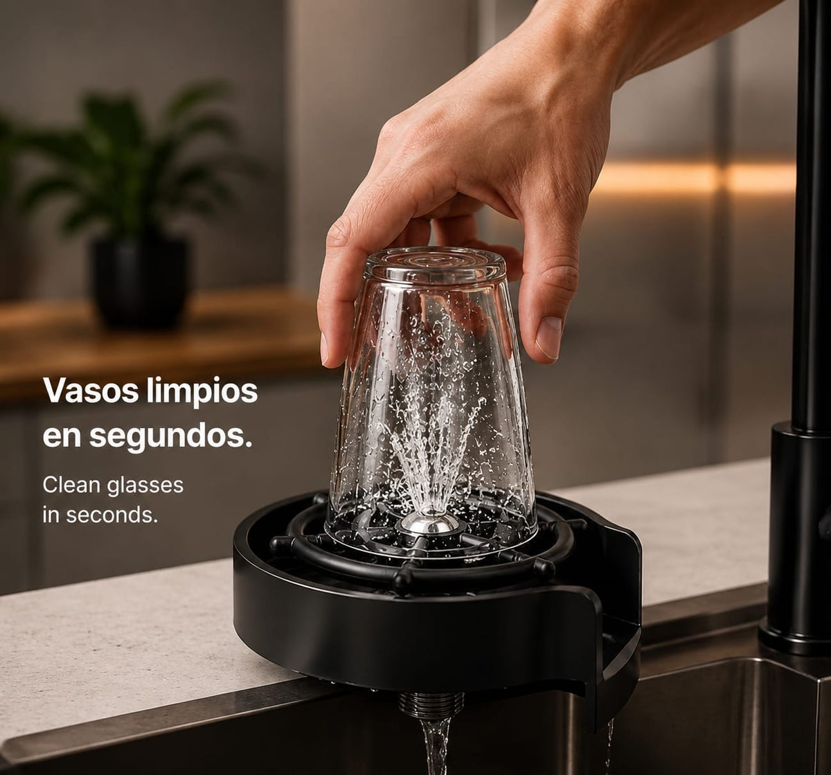 LEVARIA™ Pressure Glass Rinser — Quick Cleaning in Seconds Effortlessly