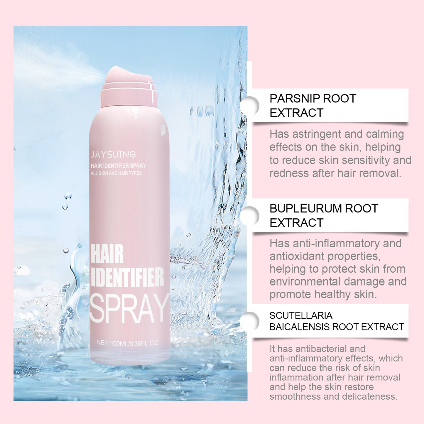 Hair Identifier Spray LEVARIA™ SilkSkin Hair Eraser – Facial Hair Removal Spray