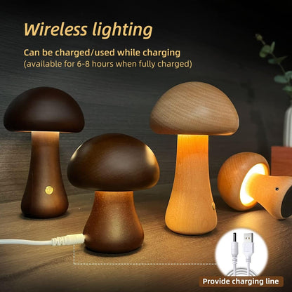 LEVARIA™ Lámpara Nocturna Minimalista de Madera | Luz Cálida para un Ambiente Relajante