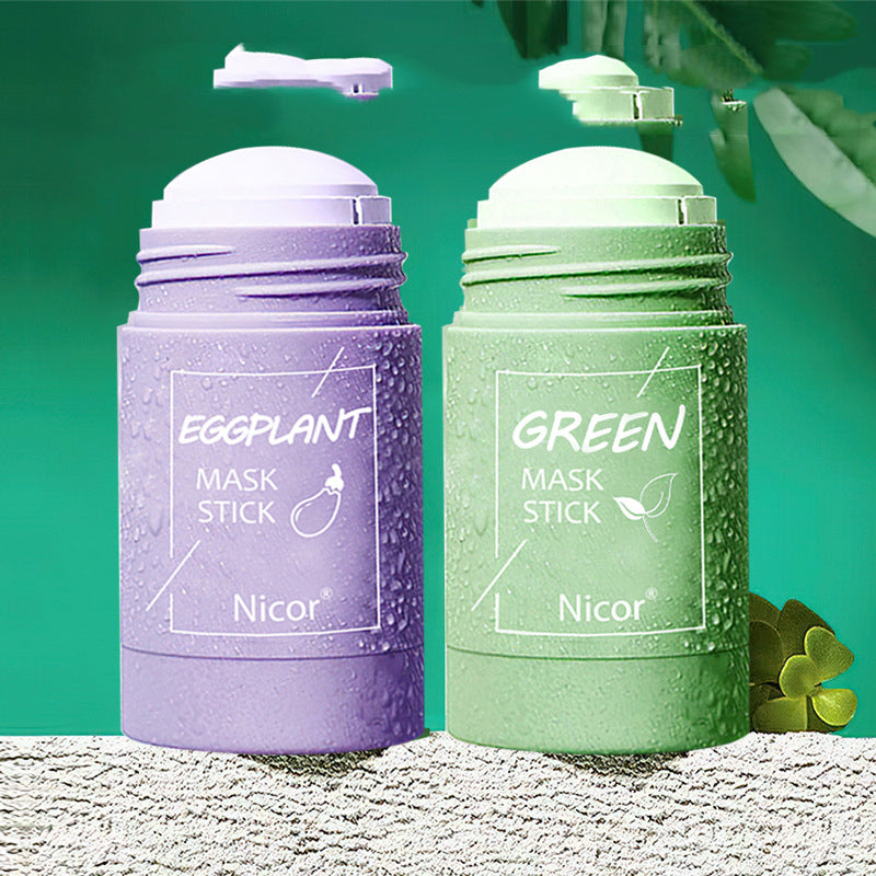 LEVARIA™ GlowClay Duo Mask – Green Tea & Eggplant Acne Treatment