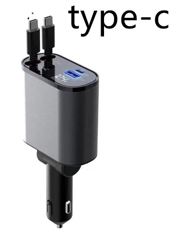 LEVARIA™ VoltDrive Pro – Ultra Fast Retractable Car Charger