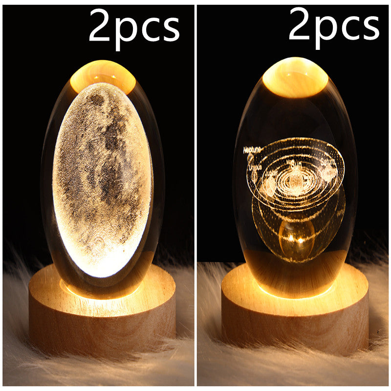 LEVARIA™ CrystalGlow Lamp – 3D Crystal Night Light