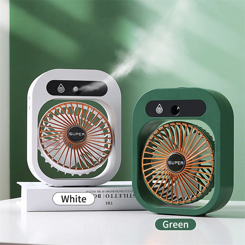 LEVARIA™ Mini Portable USB Air Conditioner | Fan with Spray + 3 Speeds
