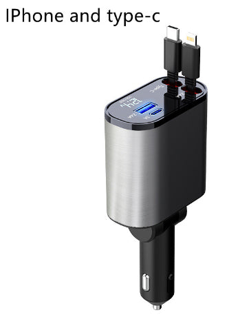 LEVARIA™ VoltDrive Pro – Ultra Fast Retractable Car Charger