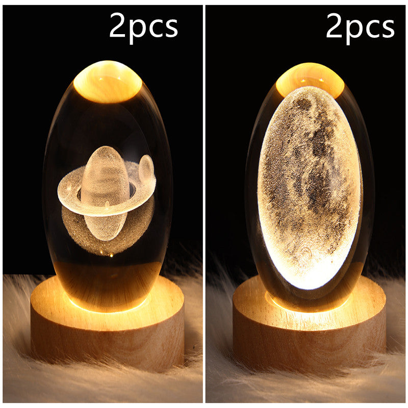 LEVARIA™ CrystalGlow Lamp – 3D Crystal Night Light