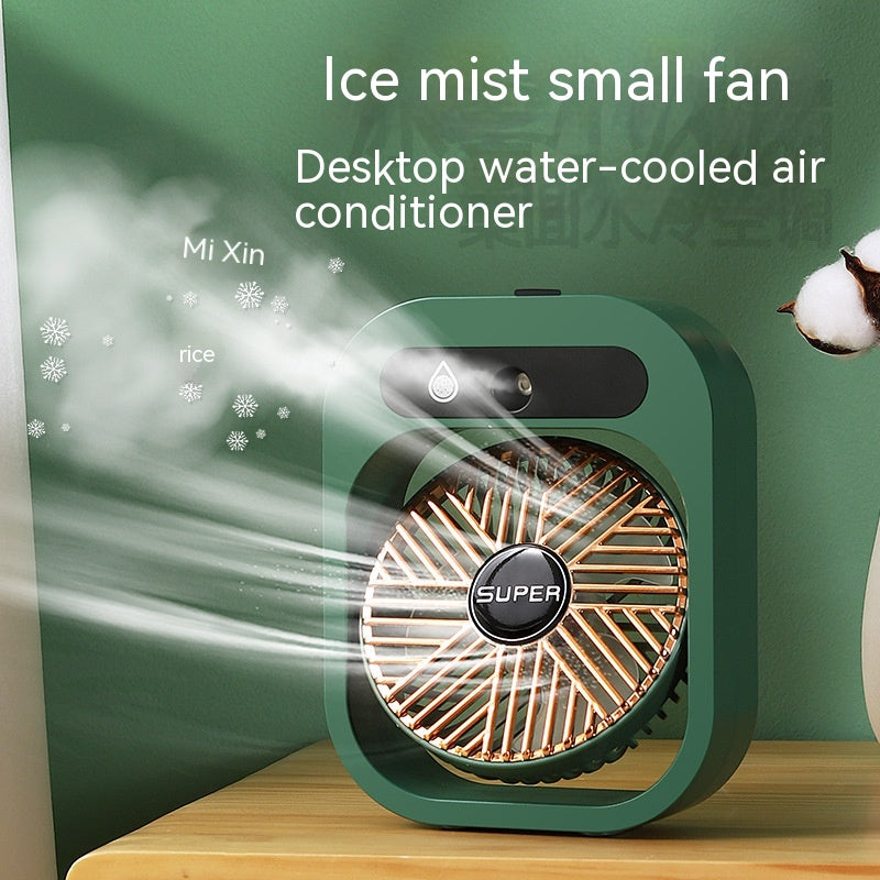 LEVARIA™ Mini Portable USB Air Conditioner | Fan with Spray + 3 Speeds