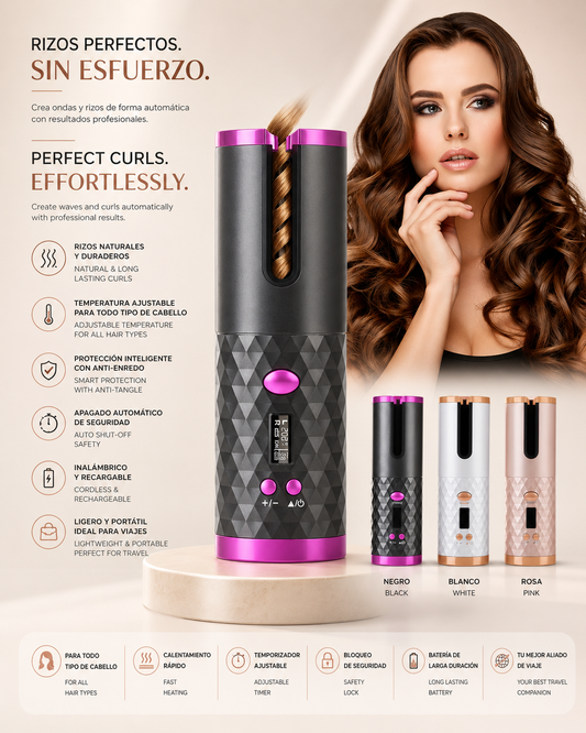 LEVARIA™ Cordless Automatic Curler — Perfect Curls in Minutes Effortlessly