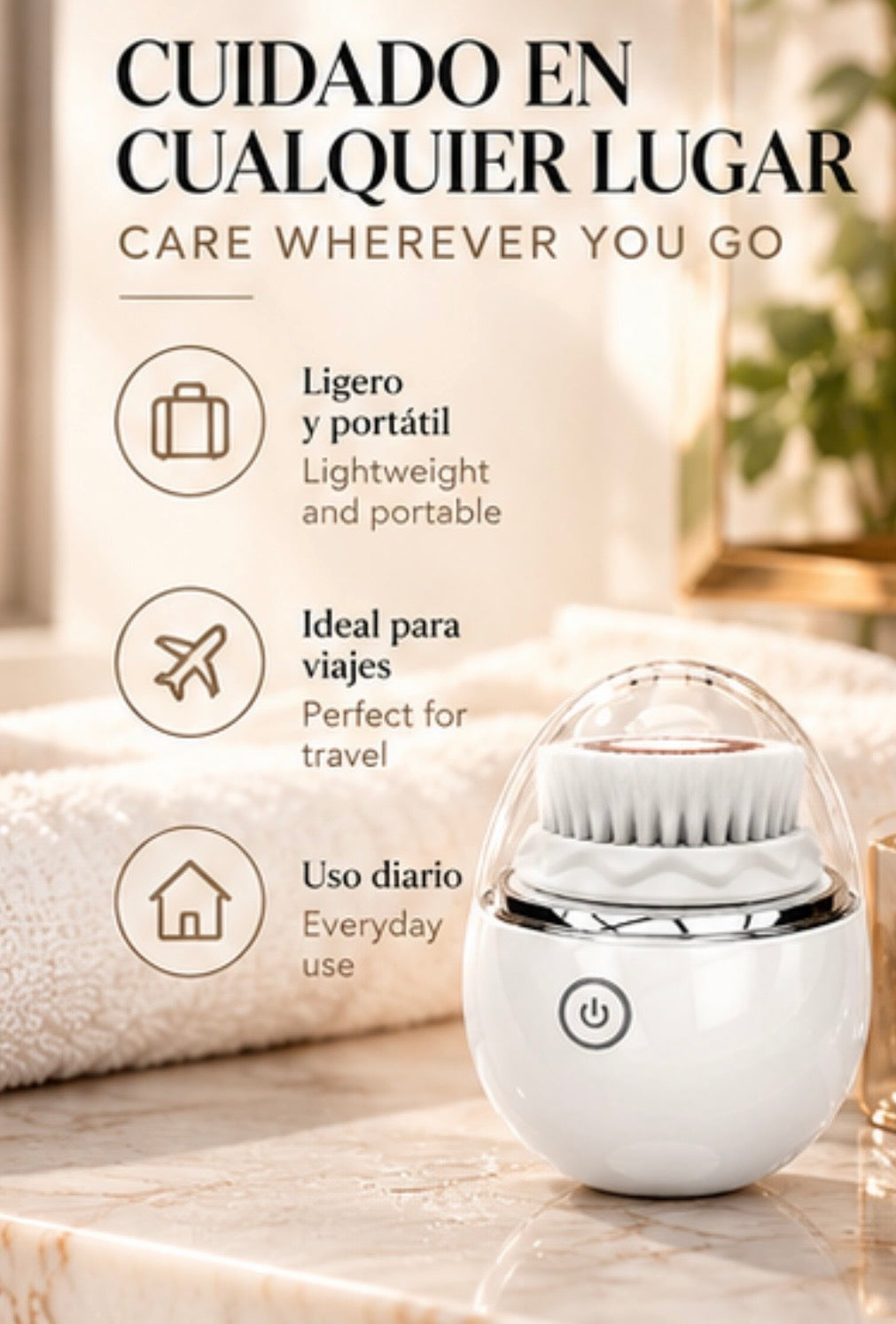 Ultrasonic electric face washer
