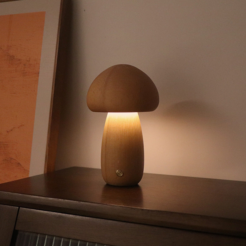 LEVARIA™ Lámpara Nocturna Minimalista de Madera | Luz Cálida para un Ambiente Relajante