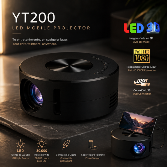 LEVARIA™ PocketCinema Mini – Portable HD Projector
