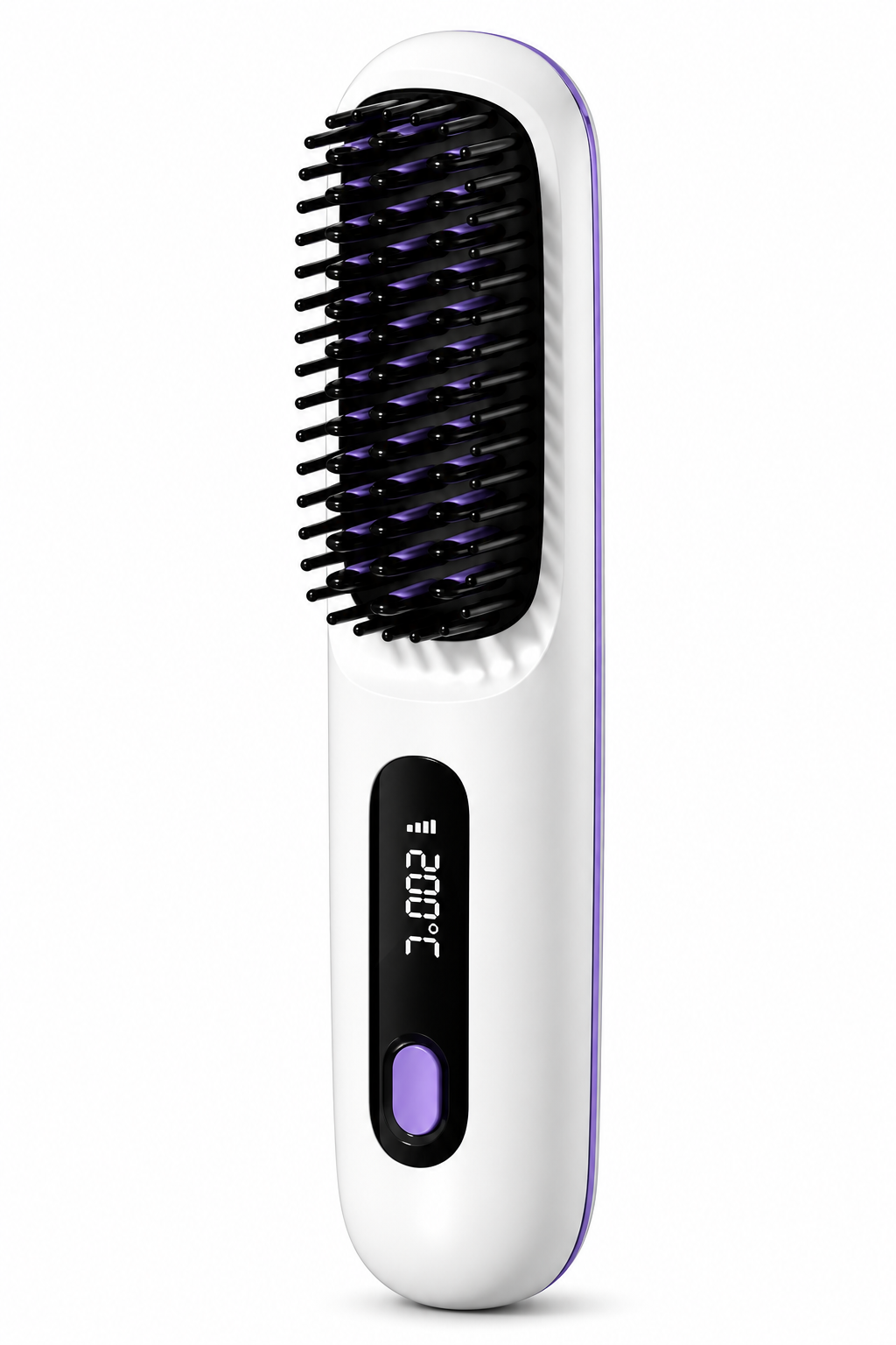 2 In 1 Straight Hair Comb Wireless Hair Straightener Brush Hair Fast Heating Portable Hot Curler USB Charging